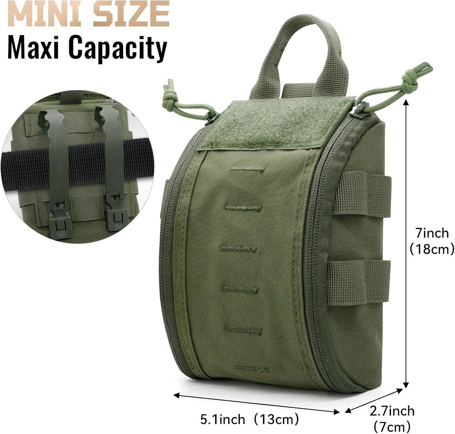 Tactical MOLLE Pouch First Aid EMT Bags IFAK Utility Pouches Quick Release Survival Bag for Outdoor