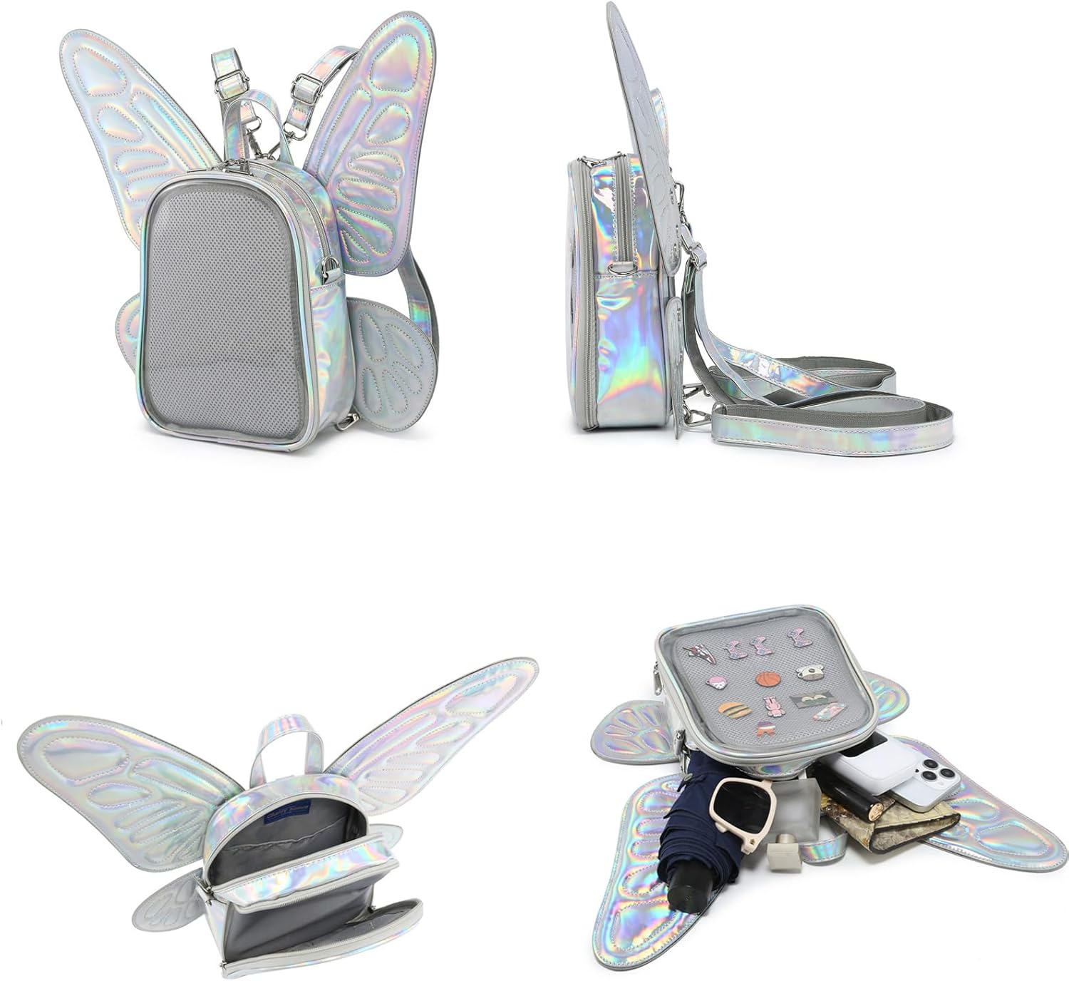 CHERRY SAUCE Ita Bag Backpack Butterfly Wings Fashion Purses and Handbags JK Bags Detachable Straps with Pin Display - Image 5