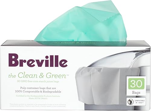 Breville BJE030 Bolsa de pulpa biodegradable limpia y verde para exprimidores
