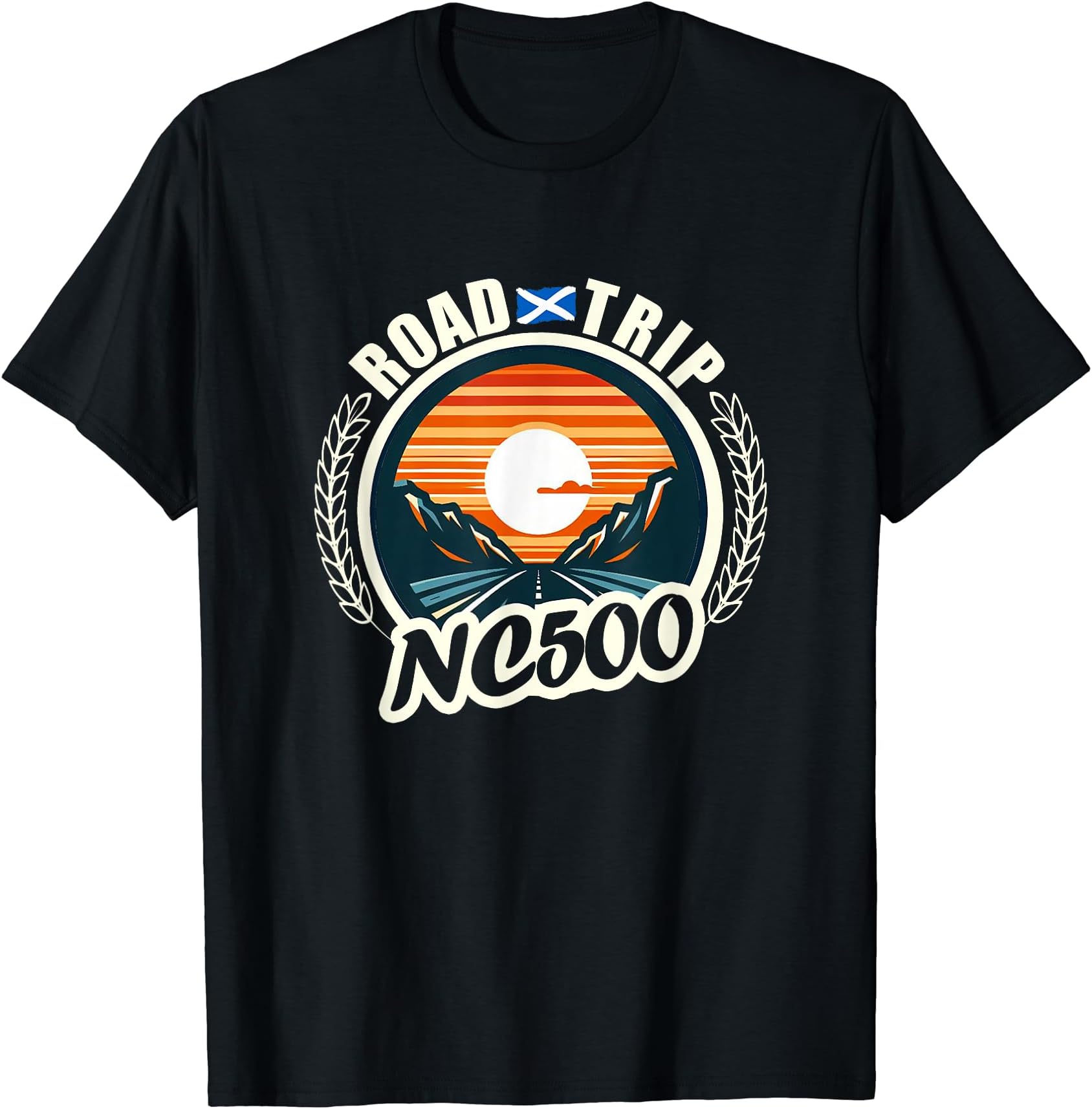 NC 500 Scotland inspiredNorth Coast 500 Scotland - Driving Inspired Scottish NC500 T-Shirt