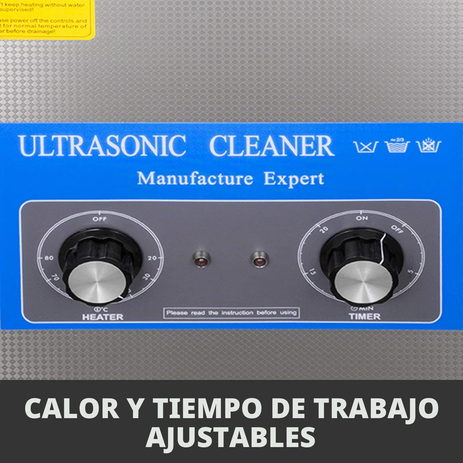 VEVOR Limpiador Ultrasónico 6L, 180 W Limpiador Ultrasónico Profesional con Calentador Ajustable Máquina de Limpieza Ultrasónica con 2 Perillas Potente Frecuencia 40 kHz para Joyas, Reloj y Gafas