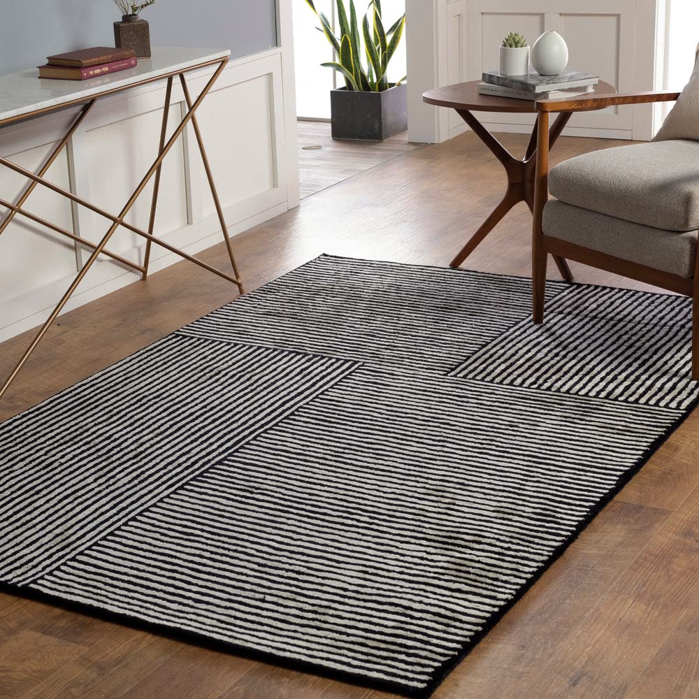 Zayan Rugs Hand Woven Luxury Premium Silk Carpet with 1 Inch Pile Height 10x14 Feet Black Silver Color (B0BJ5N6DLV) Amazon Price History, Amazon Price Tracker