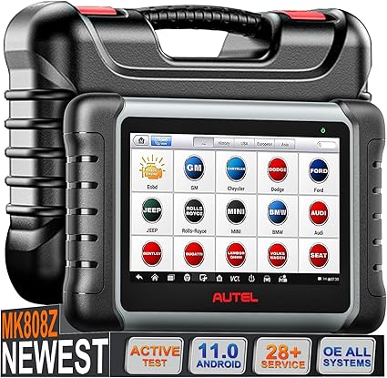 Autel Scanner MaxiCOM MK808Z: 2026 Bidirectional Scan Tool as MK808BT Pro MX808S OBD2 Scanner, 28+ Resets, Active Test, All System Diagnostic, Injector C0ding, Escaner Automotriz,Work as MX900 MK900BT