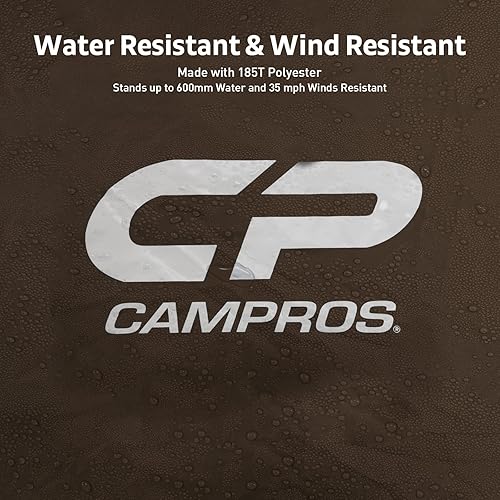 Miniatura 9 de CAMPROS CP Tienda de campaña para 6 personas, impermeable, resistente al viento, doble capa, tienda de campaña familiar, fácil de instalar, con