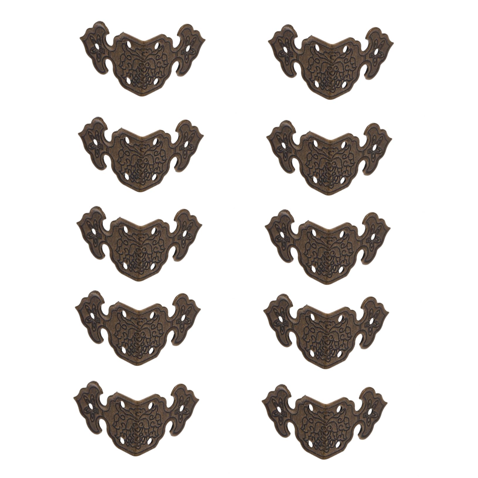 Holibanna 10Pcs Vintage Corner Protectors Antique Style Box Edge Guards for Jewelry Cases Decorative Corner Safety Protectors Finish for Wooden Boxes