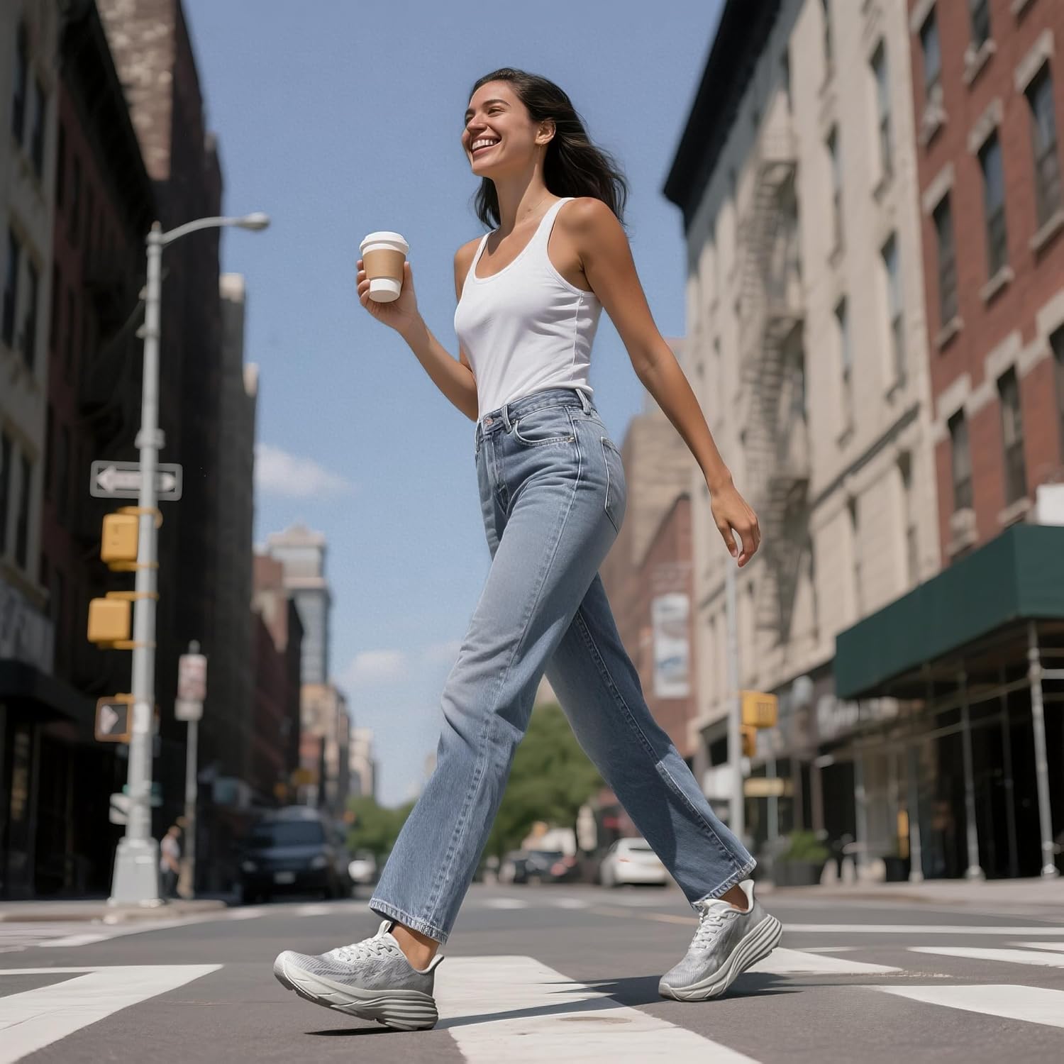 Women's Slip On Walking Shoes Hands-Free Cushion Running Tennis ActiveSolid Non-Slip Comfortable Workout Gym Athletic Fashion Sneakers - Image 3