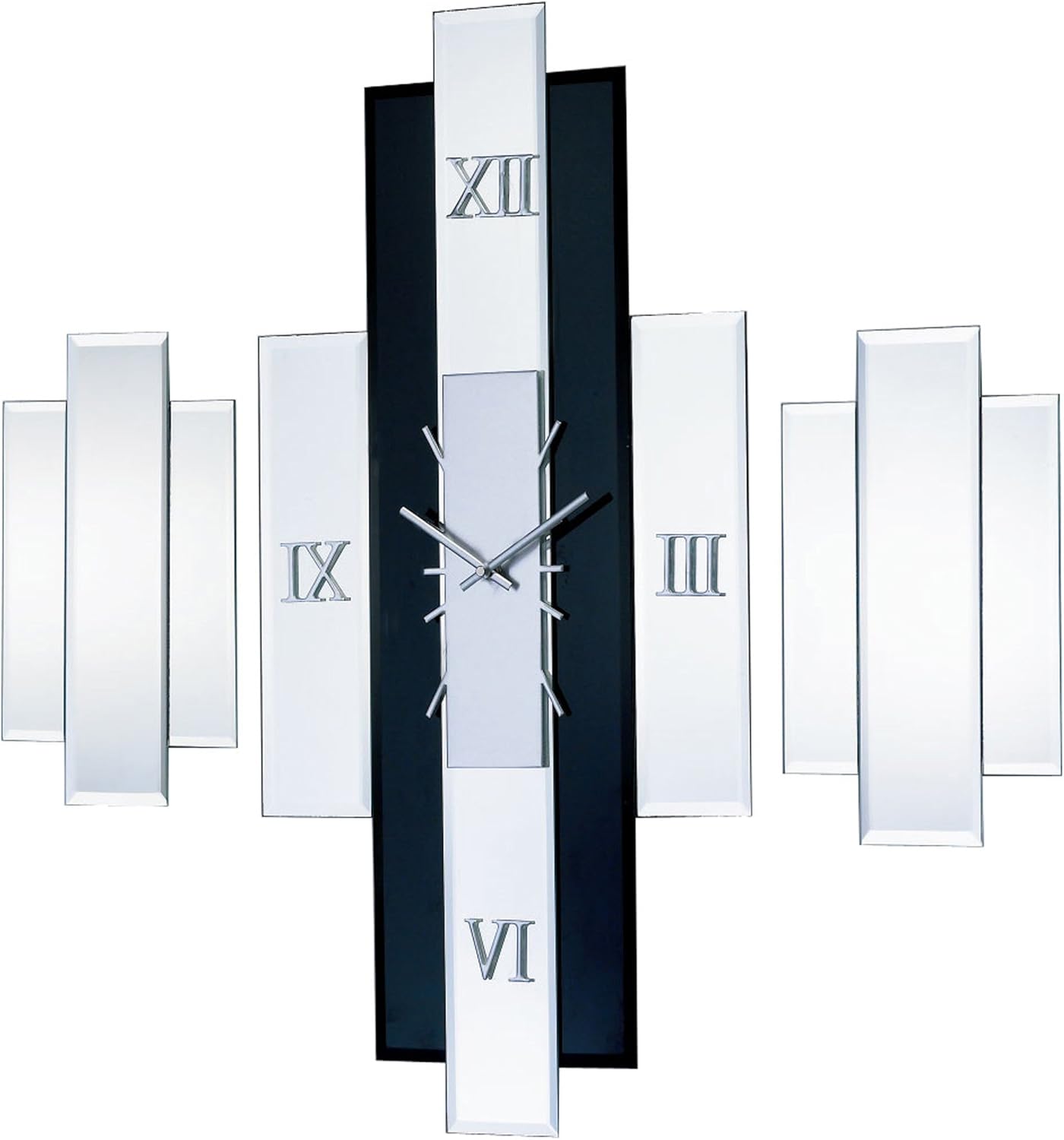 Verichron Diamond Mirror Clock Set Home & Kitchen