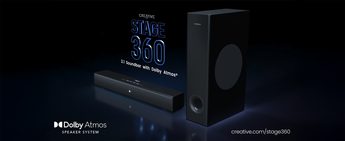 Amazon.co.jp: Creative Stage 360 Dolby Atmos 対応 サウンドバー SP