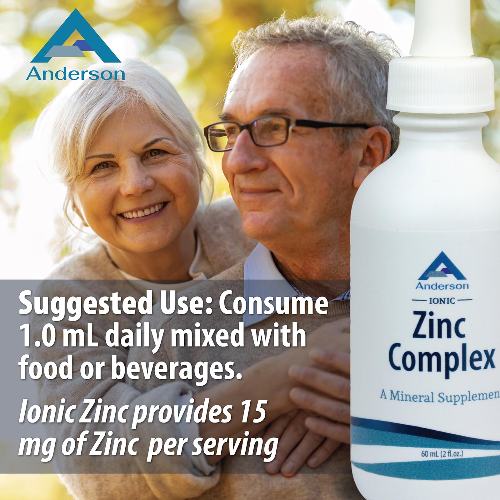 Anderson Ionic Zinc Complex, Liquid Drops for Immune Support, 15mg Zinc Sulfate per Serving, Balanced Trace Mineral Dietary Supplement for Women, Men, 60 Servings, 2oz Bottle — Amazon image 4