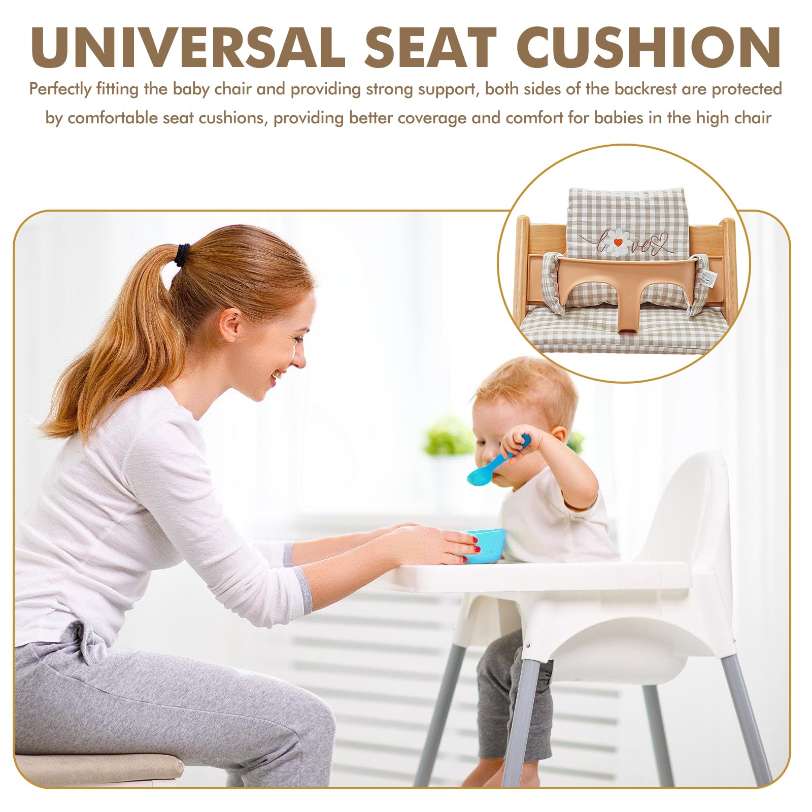 Cuscino per seggiolone Stokke Tripp Trapp: WIYETY, morbido e confortevole, facile pulizia, set di cuscini per seggiolone, adatto per Stokke Tripp Trapp