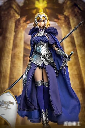 Lmzauet Juego completo de muñeco de figura de acción de Joan of Arc de 12 pulgadas, figura súper flexible