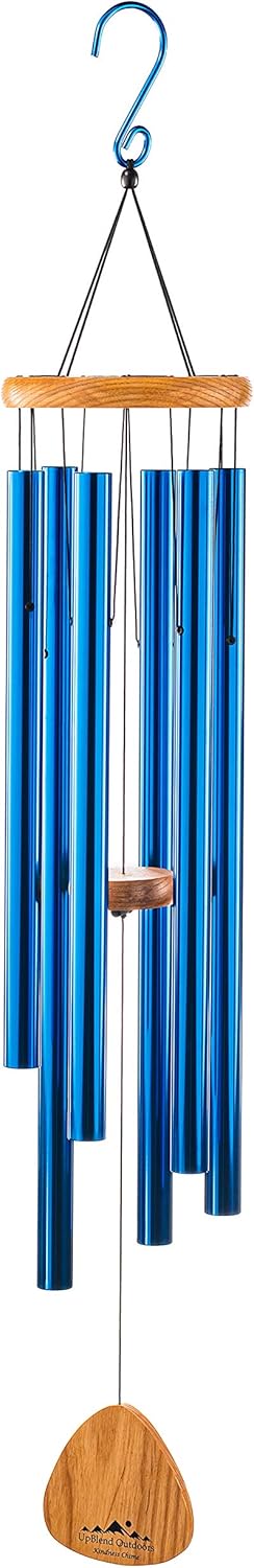 2 Pack Wind Chimes Gift Set - UpBlend Outdoors, 29” Copper-Red and 41” Blue Wind Chimes Bundle, Copper Gifts, WindChimes Outdoors Clearance
