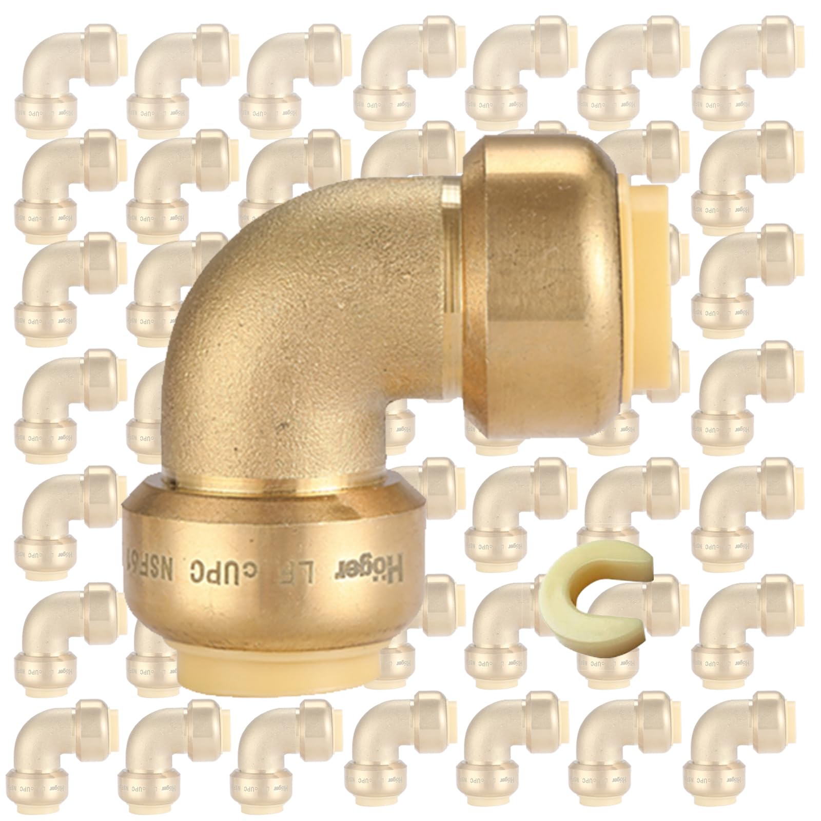 GUOFIS 1/2" Push-Fit Coupling Fittings - 10 Pack -21