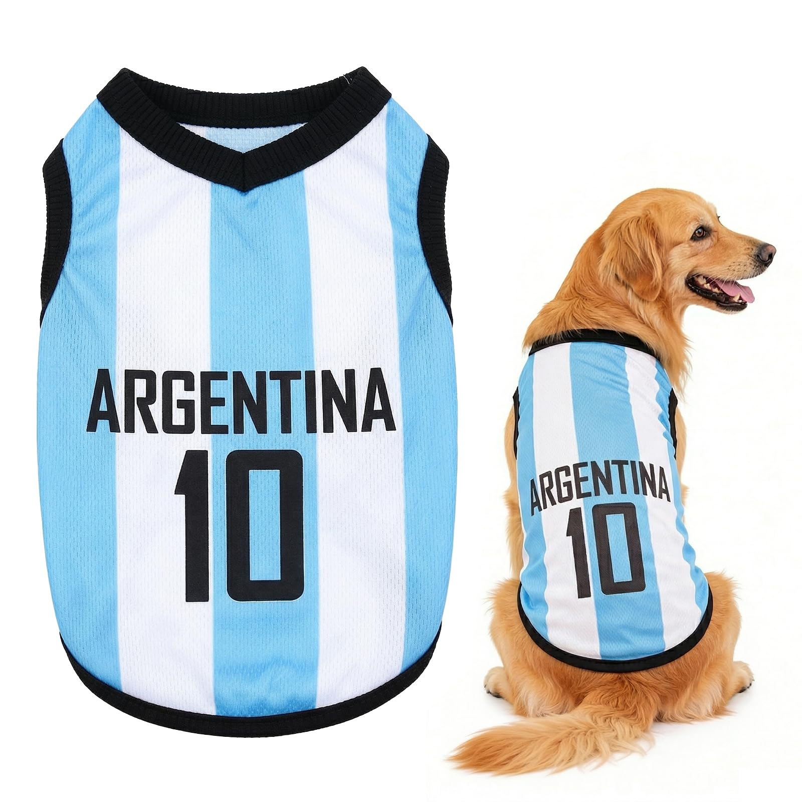 Canotta Cane Maglietta Per Cani Maglia Cani Maglietta Cani Magliette Per Cani Maglia Cane Maglietta Cane Felpa Per Cani Maglietta Per Gatto Maglietta Per Cani Tifosi (L, Bianco Blu)