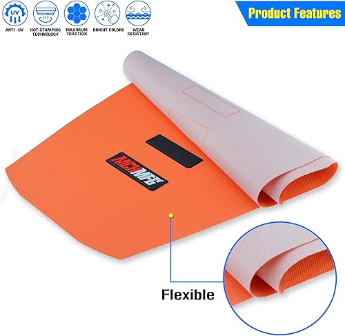 Miniatura 9 de MCHMFG Funda de asiento acanalada para motocicleta SX DRZ XCF RMZ KXF YZF 125 250 300 450 (naranja)