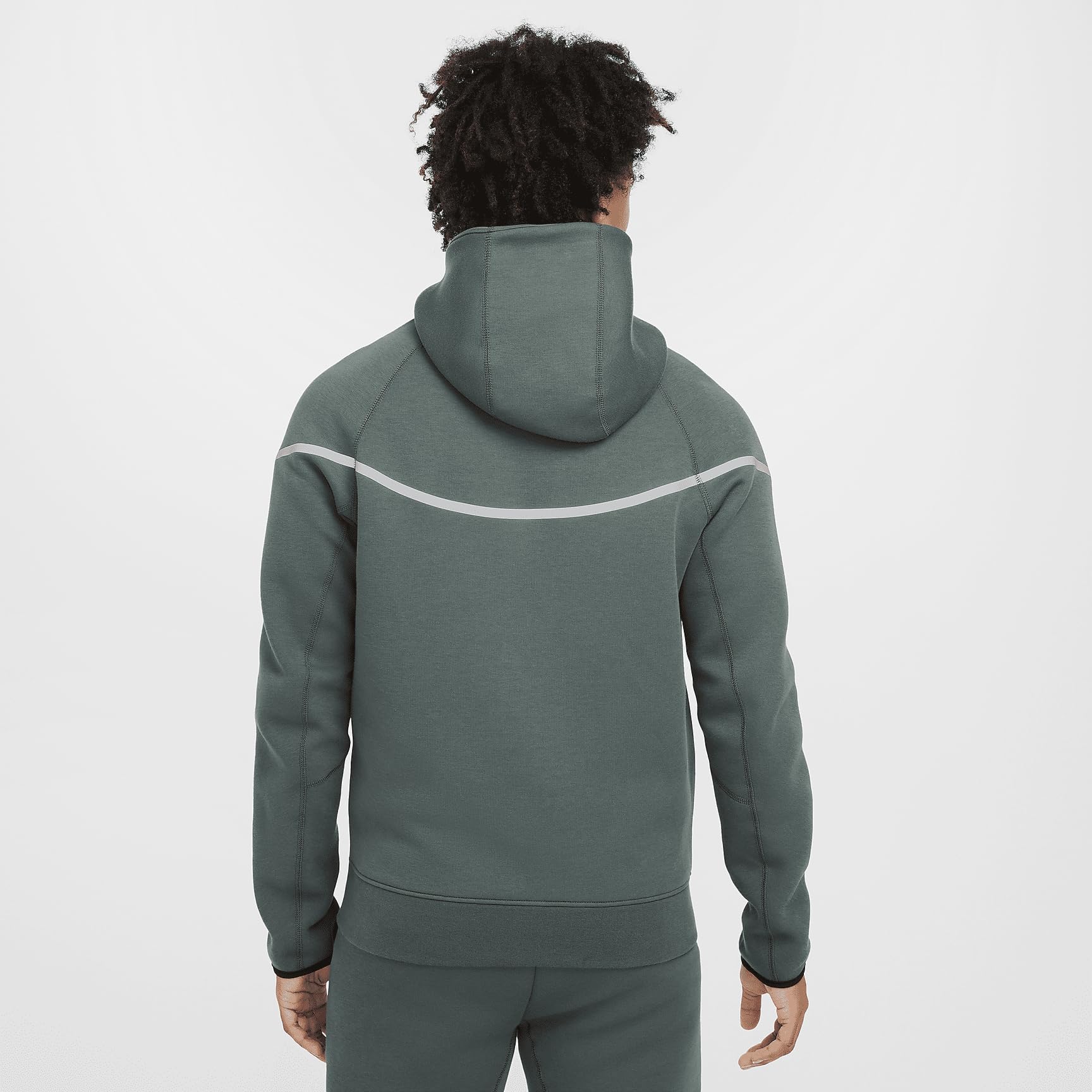 Nike Tech Windrunner Men's Reflective Details Fleece Full-Zip Jacket (FZ0754-338, Vintage Green) Size 3X-Large