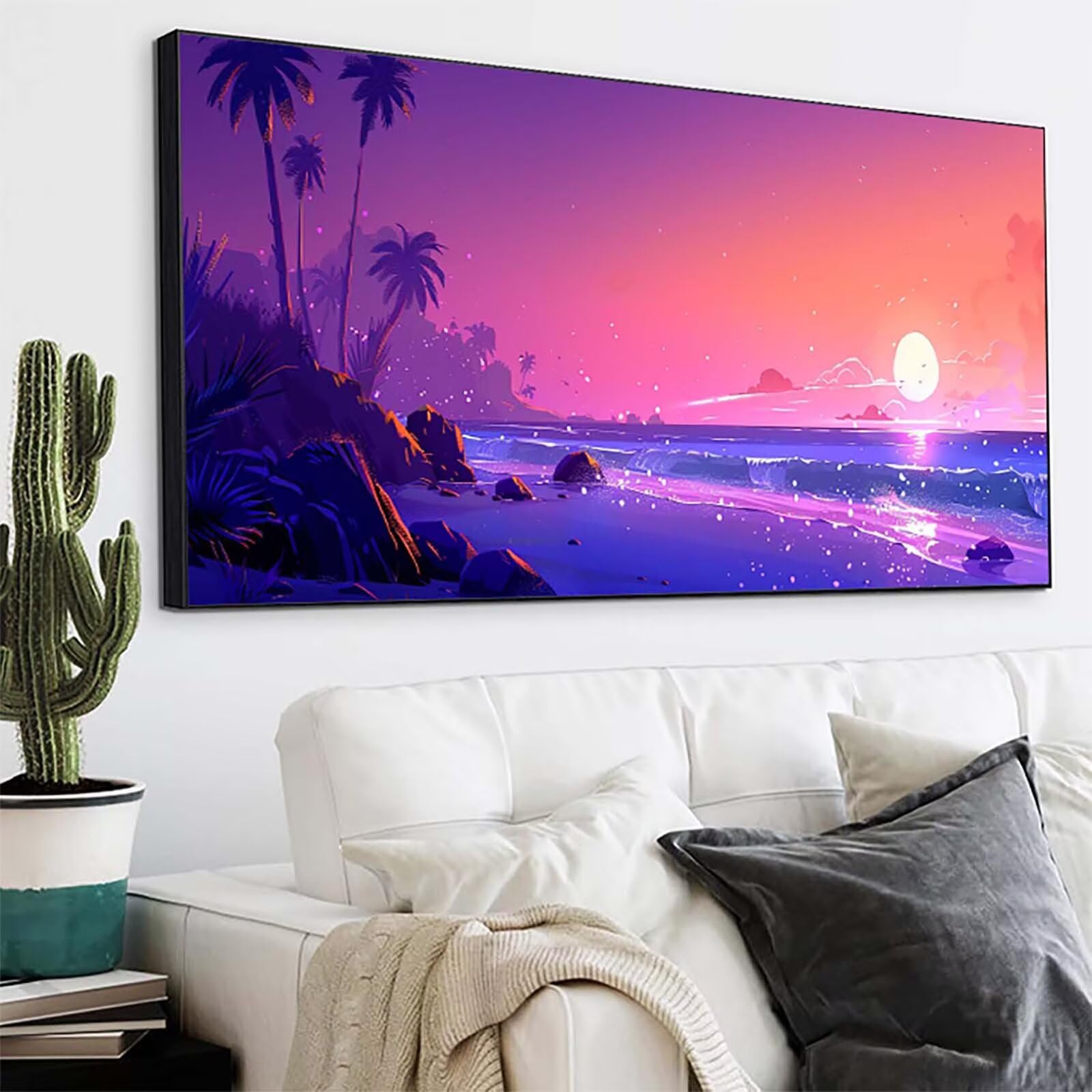 Tramonto Diamond Painting Grandi Dimensioni 70x140cm, Diamond Painting 7-12