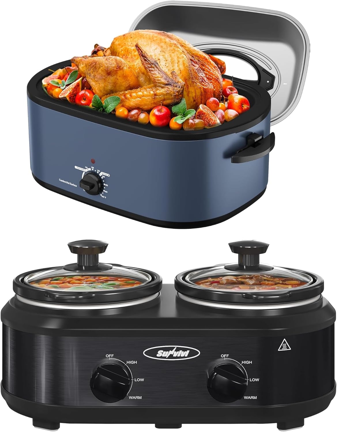 Sunvivi 26Qt Roaster/Slow Cooker