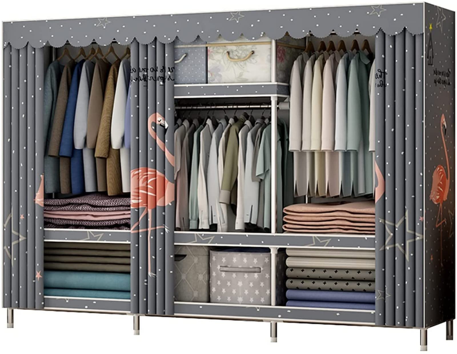 Armoire portative en tissu pour une chambre d'étudiant organisée et épurée