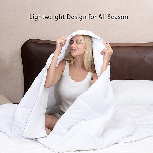 Miniatura 3 de Edredón para todas las estaciones, 100% algodón egipcio, 800 hilos, relleno de 750 hilos, relleno de edredón con pestañas en las esquinas,