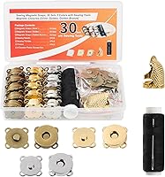Vista 8 de 30 juegos de broches magnéticos con accesorios de costura (dedal de hilo de aguja) – Monederos magnéticos cierres de botones para coser