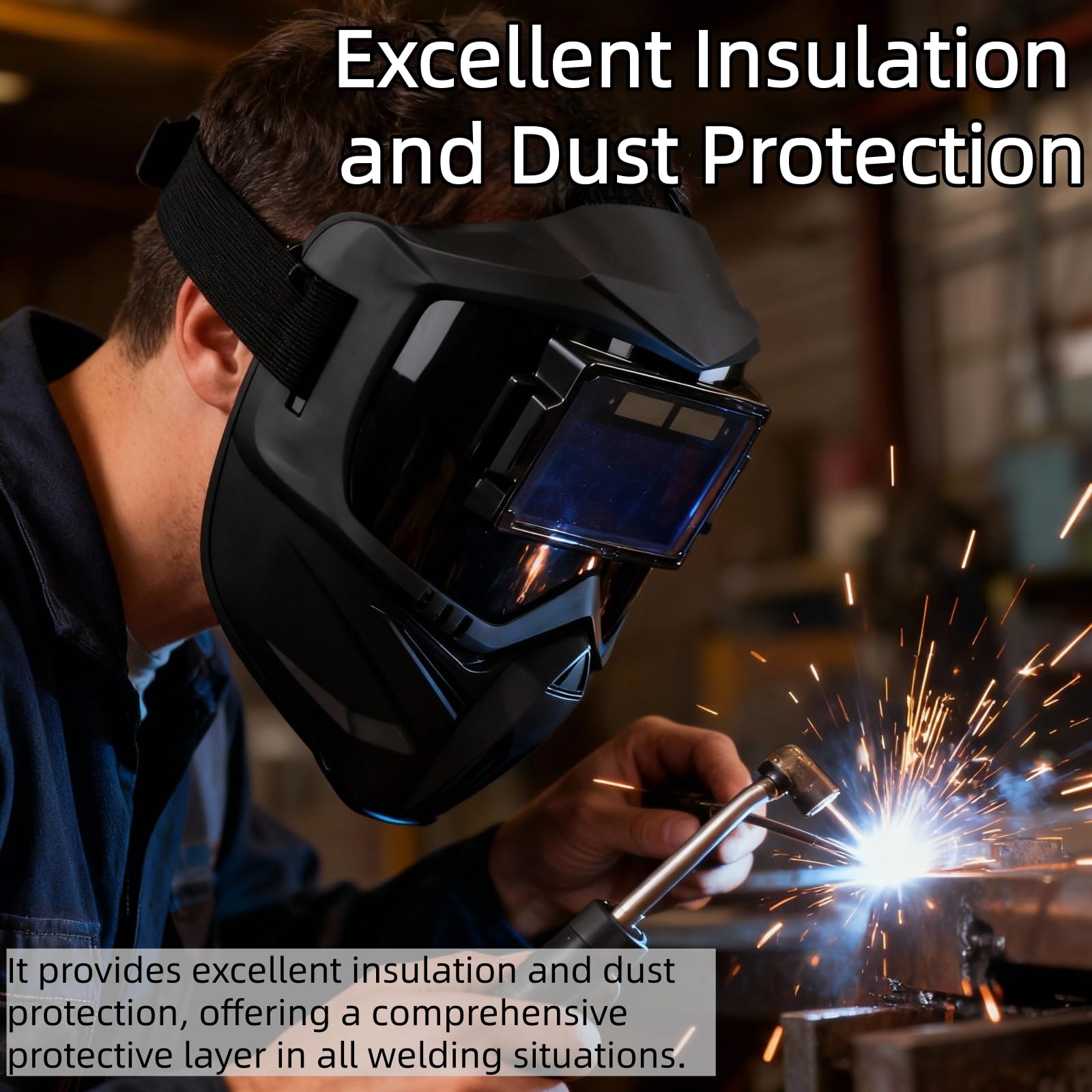 Casco de soldadura - Máscara de soldadura con oscurecimiento automático antirreflejos - Protección ocular para moler plasma corte TIG MIG