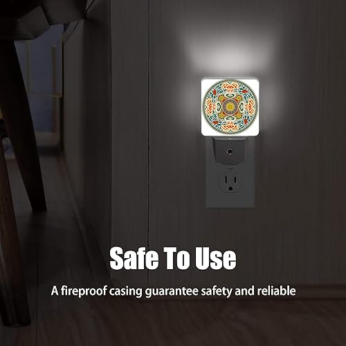 Miniatura 6 de Jopowide Roseta china retro, luz nocturna del anochecer al amanecer, lámpara con sensor automático para el hogar, escalera, pasillo de cocina, luces