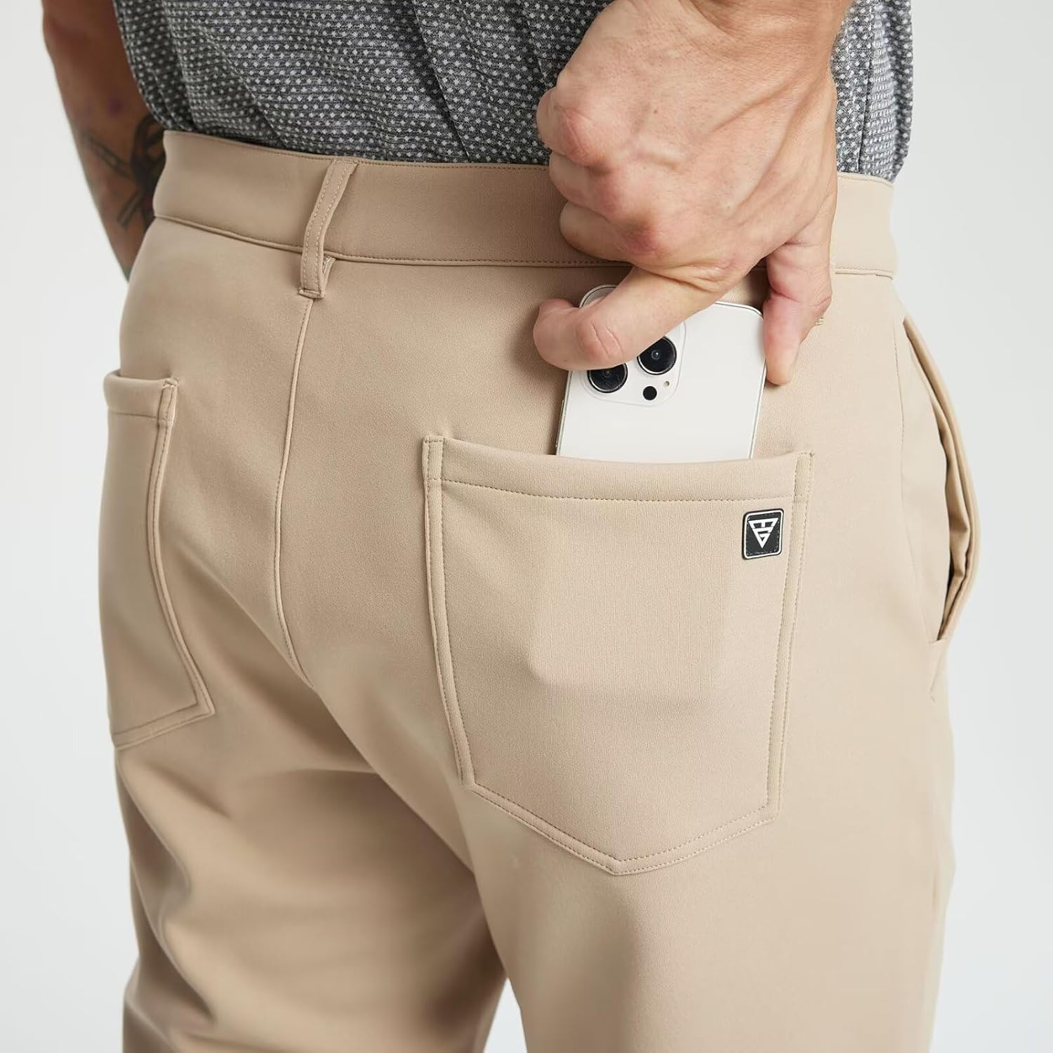 M MAELREG Golf Fleece Lined Pants Men Softshell Water-Resistant Workout Casual Outdoor Hiking Insulated Winter Pants for Men - Image 5