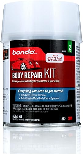 Miniatura 2 de Bondo Kit de reparación de carrocería, kit de iniciación, 00312, relleno de 1.57 libras y endurecedor 0.75 onzas, 1 kit