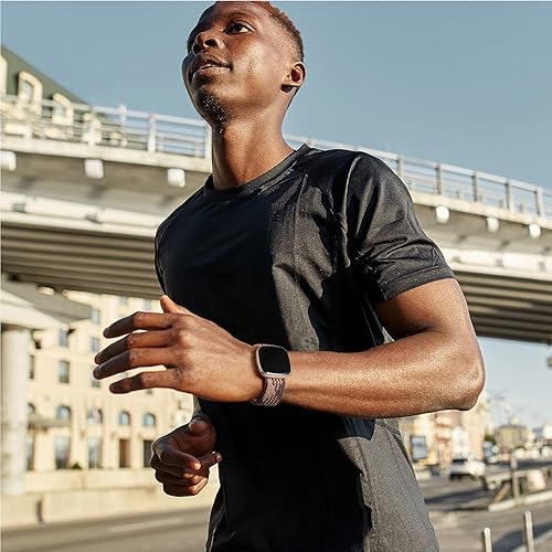 Vista 90 de Maledan Banda elástica trenzada compatible con Fitbit Sense/Versa 3/4 y Sense 2, correa elástica suave para reloj inteligente, accesorio