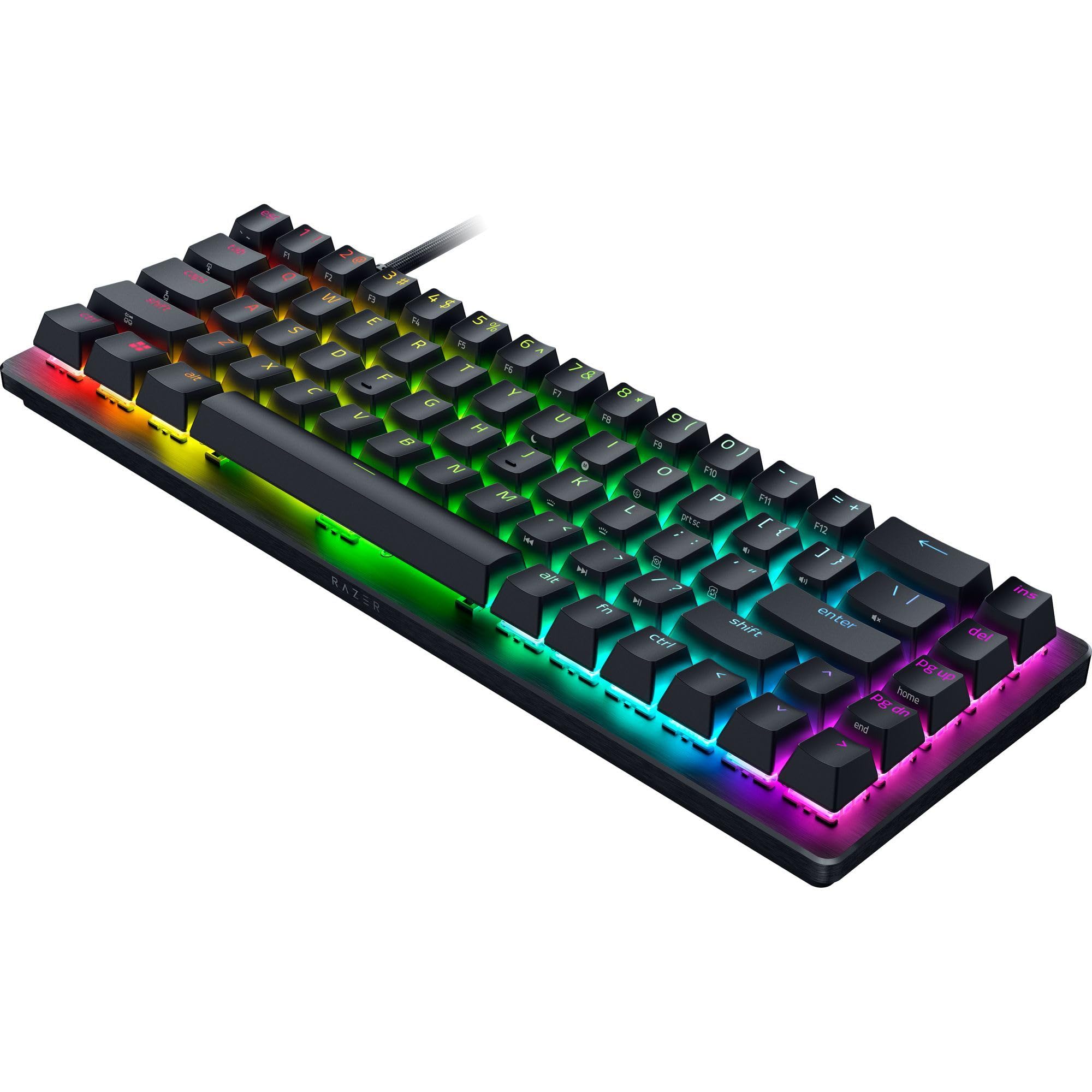 Razer Huntsman V3 HE Magnetic Mini 65% 8KHz - klawiatura do e-sportu z przełącznikami Hall-Effect - Snap Tap - HyperPolling 8000 Hz - priorytet podwójnego naciśnięcia klawisza - PC | QWERTY US