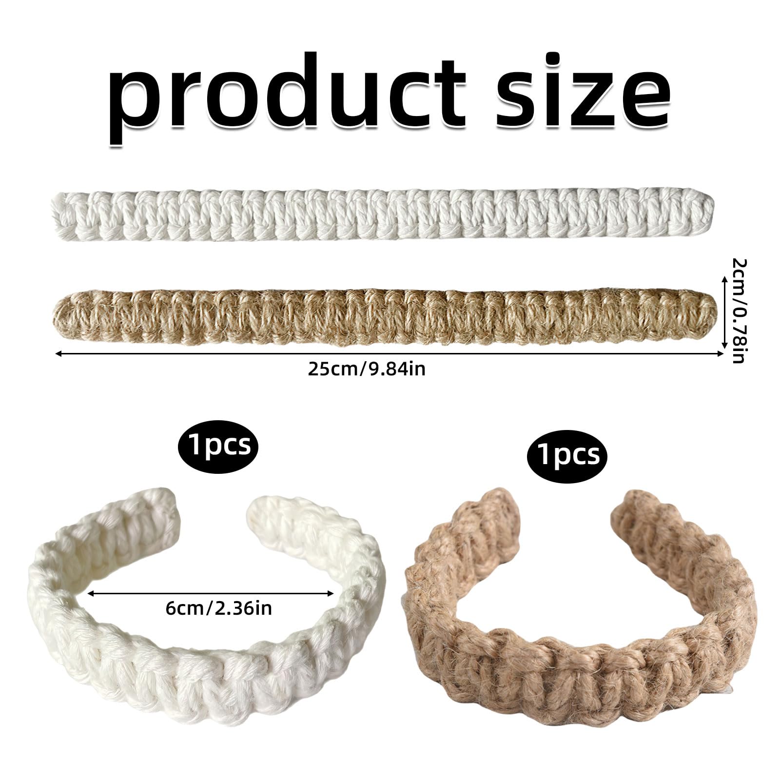2 Pcs Boho Vorhang Raffhalter Gardinen Geflochten V Produktbild-Vorschau 12