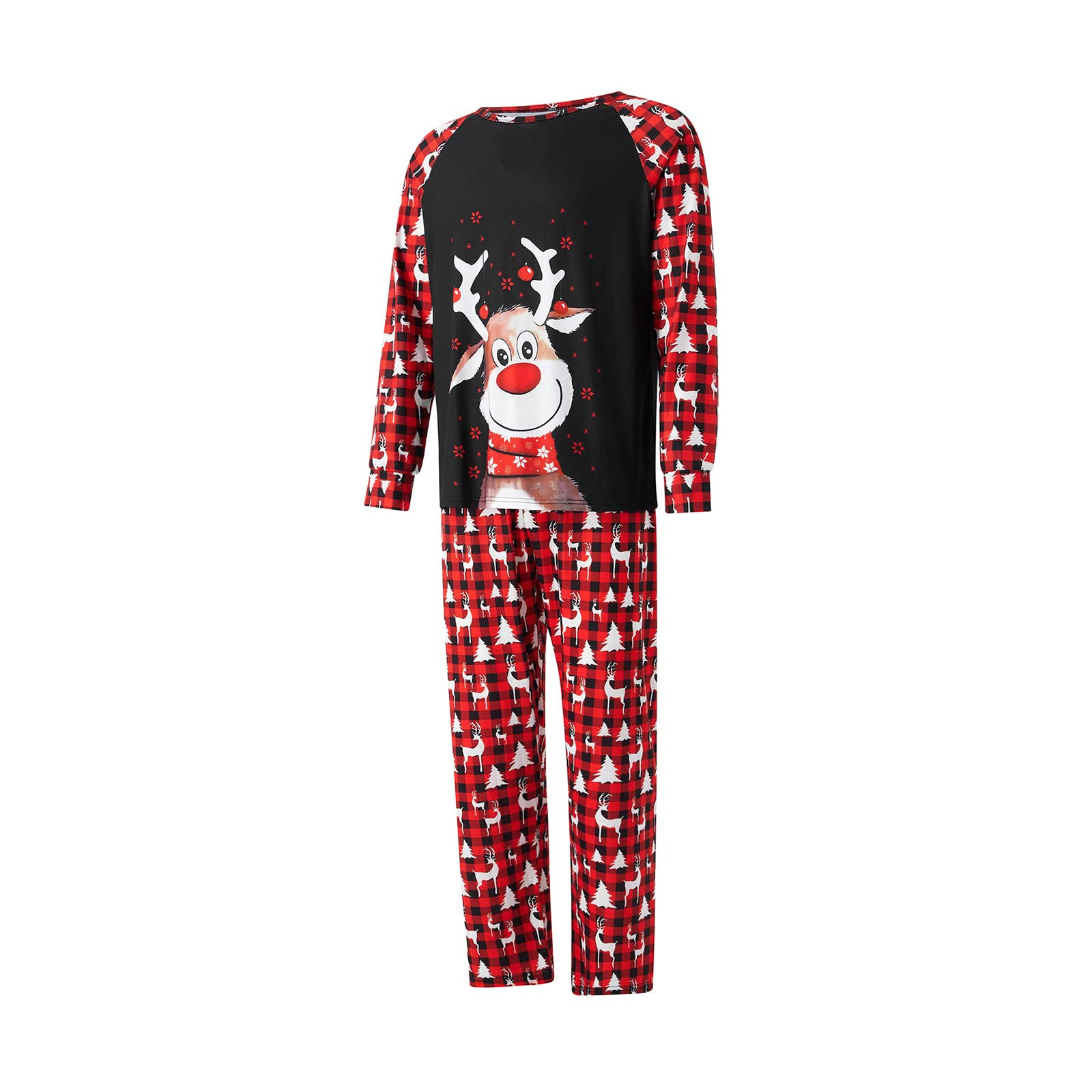 Pijama familiar de Navidad a juego de ciervos de Navidad para parejas y niños Baby Elk Reindeer Sleepwear Pijamas para adultos