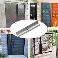 Vista 6 de 4 bisagras de barril soldables de 4 x 1 pulgada, acero resistente de soldadura en bisagra de puerta de bala, capacidad de carga de 1200 libras