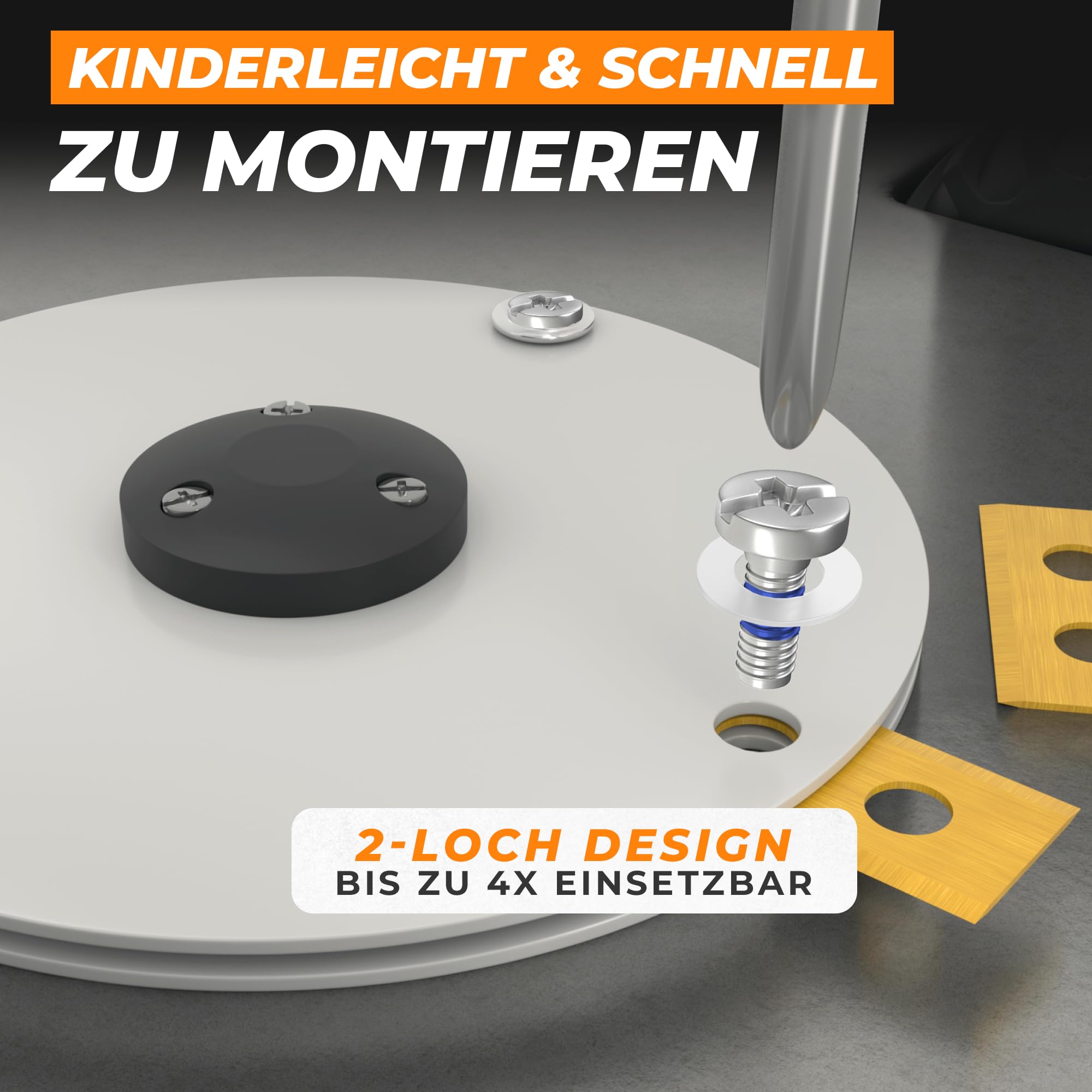 kanoo Mähroboter Messer für Mammotion – Passend für LUBA 1, LUBA 2, LUBA AWD, YUKA – Edelstahl Ersatzklingen inkl. Schrauben – Scharf, leise & langlebig