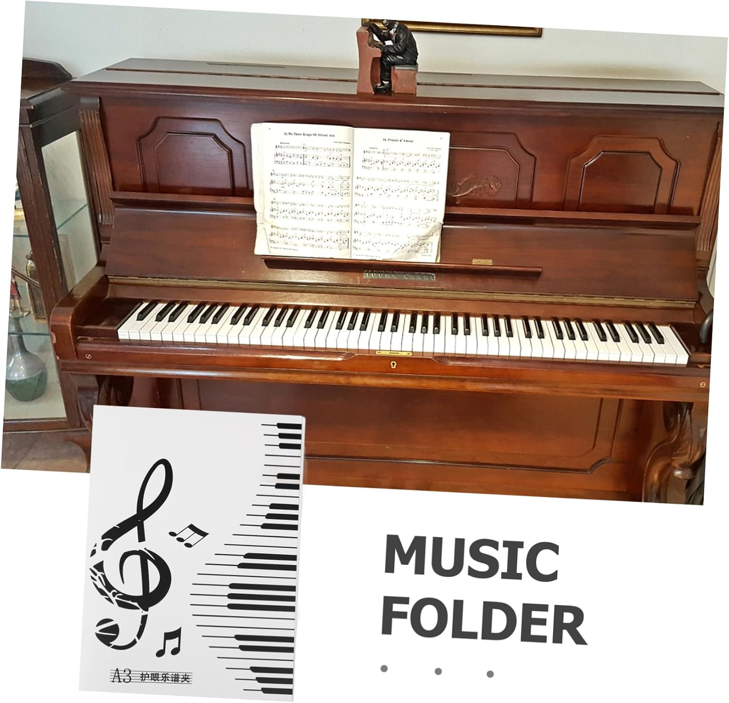 Milisten A3 Music Sheet Holder Plastic Folder for Sheet Music Storage Concert and Choir Presentation Folder 20 Pages for Piano and Band Performances