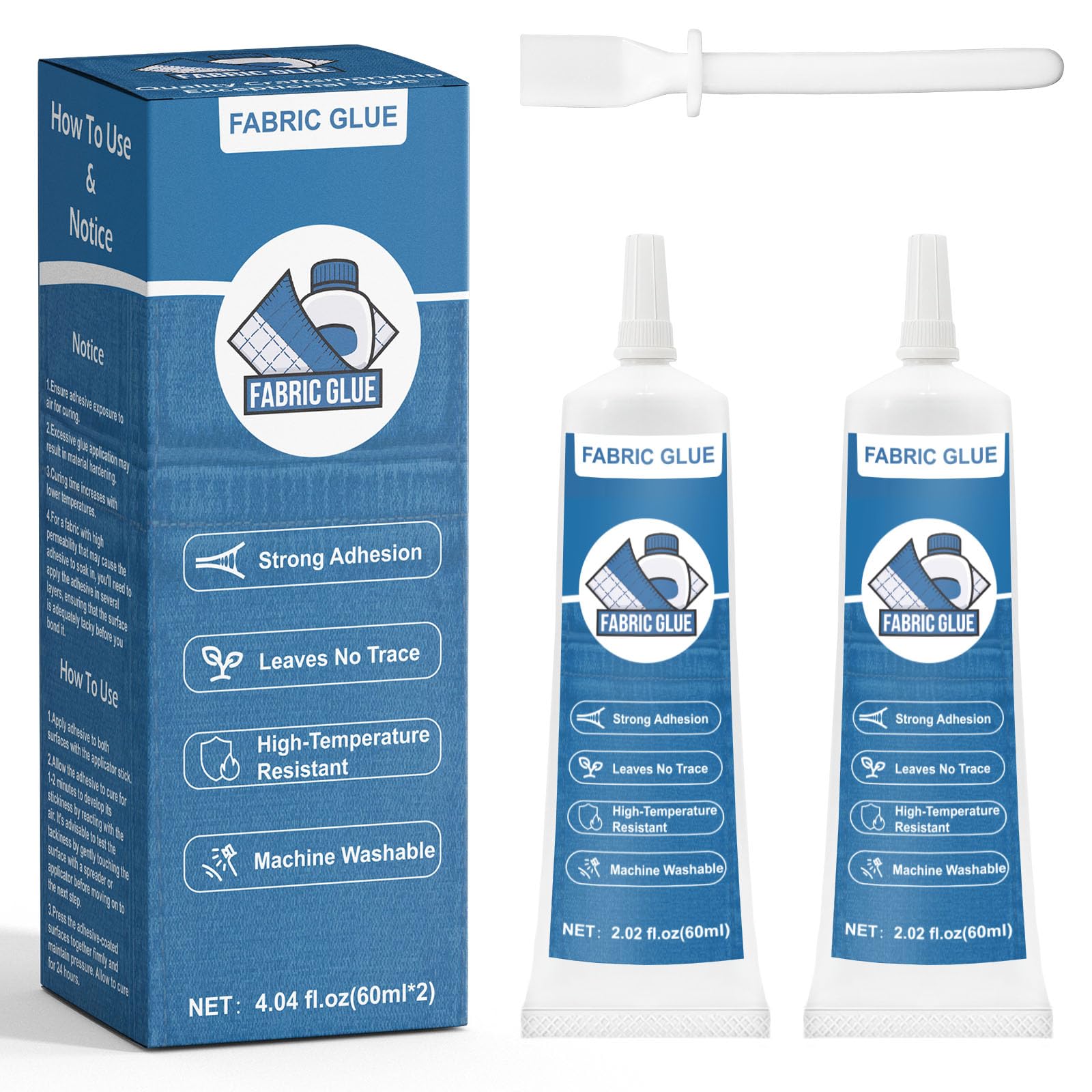 120ml Fabric Glue for Clothes, No Sew Solution Waterproof Material Glue for Fabric, Suitable for Cotton, Flannel, Denim, Polyester, Doll Repair, 24 Hours Dry