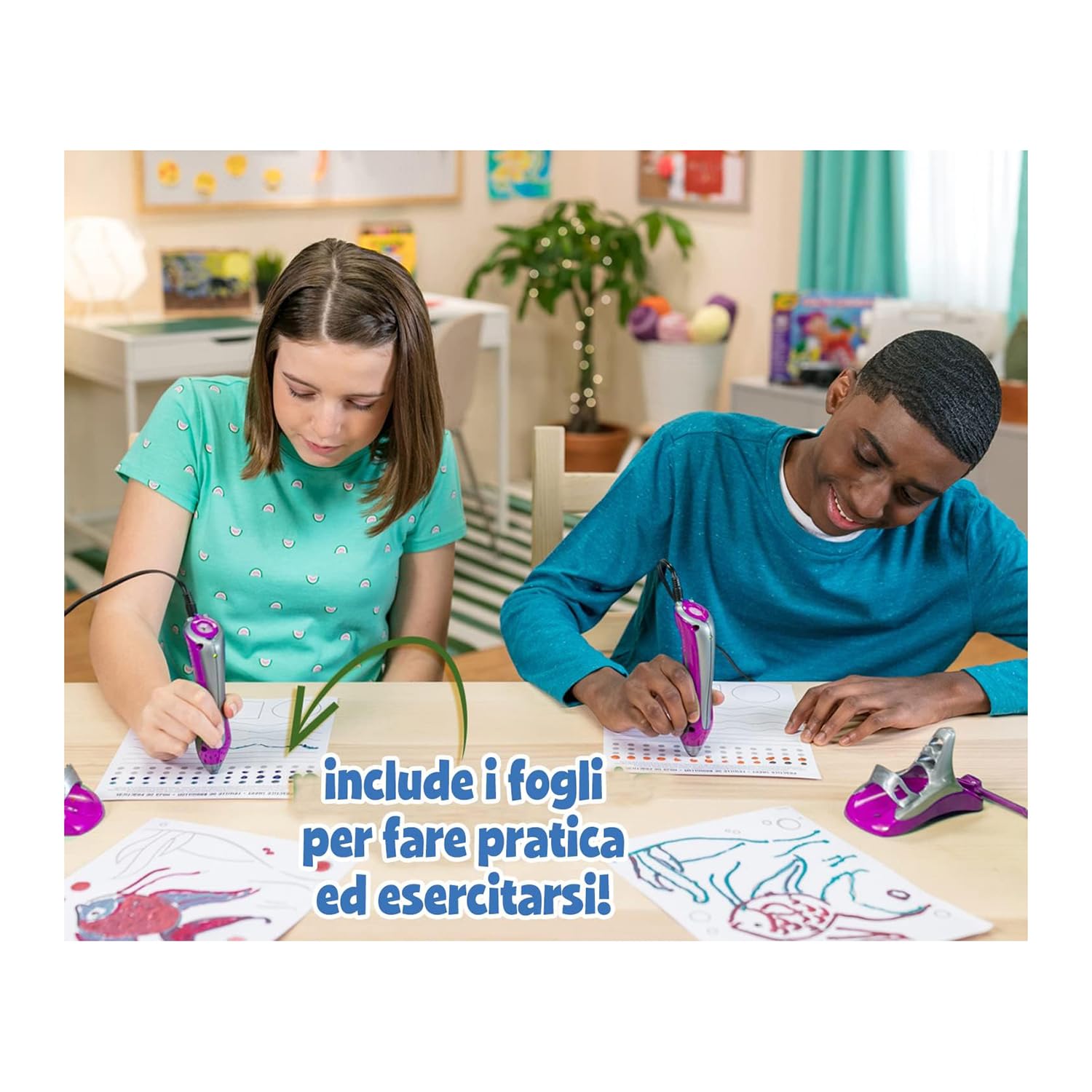 CRAYOLA - Super Pen Einhorn Neon, Spiel zum Schmelzen von Wachsmalstiften und Erstellen von Relief-Designs, kreative Aktivität und Geschenk für Kinder, Alter 8 +, 25-0510