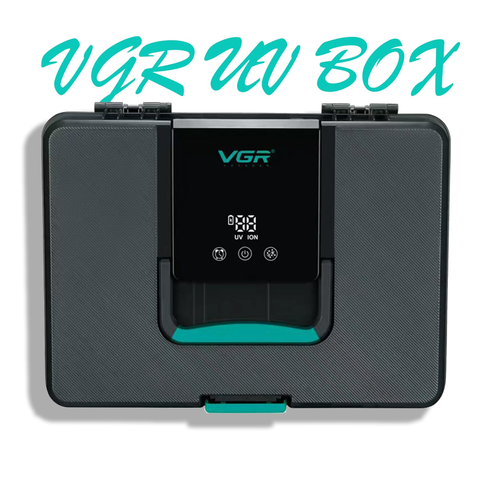 VGR 840 Profi Haarschneidemaschine Set Reinigungsbox, Hochwertige Aufbewahrungsbox für Haarschneidemaschinen Nutzung 365 Nanometer Lichttechnologie, mit Einer Zeitgesteuerten Reinigungsfunktion