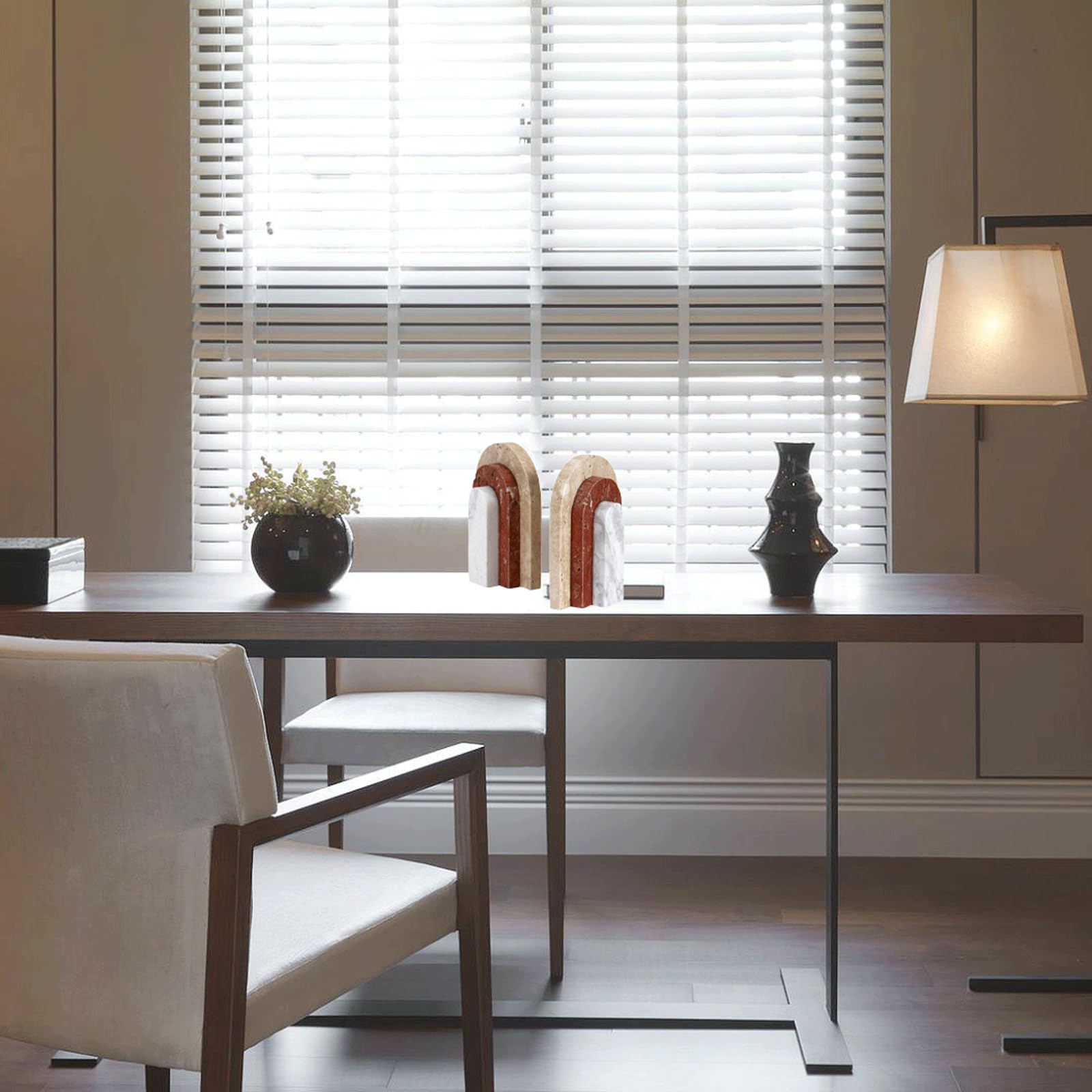 Fermalibri minimalisti in marmo, fermalibri decorativi in stile italiano moderno per ufficio, scrivania, casa, ufficio, decorazione per ufficio
