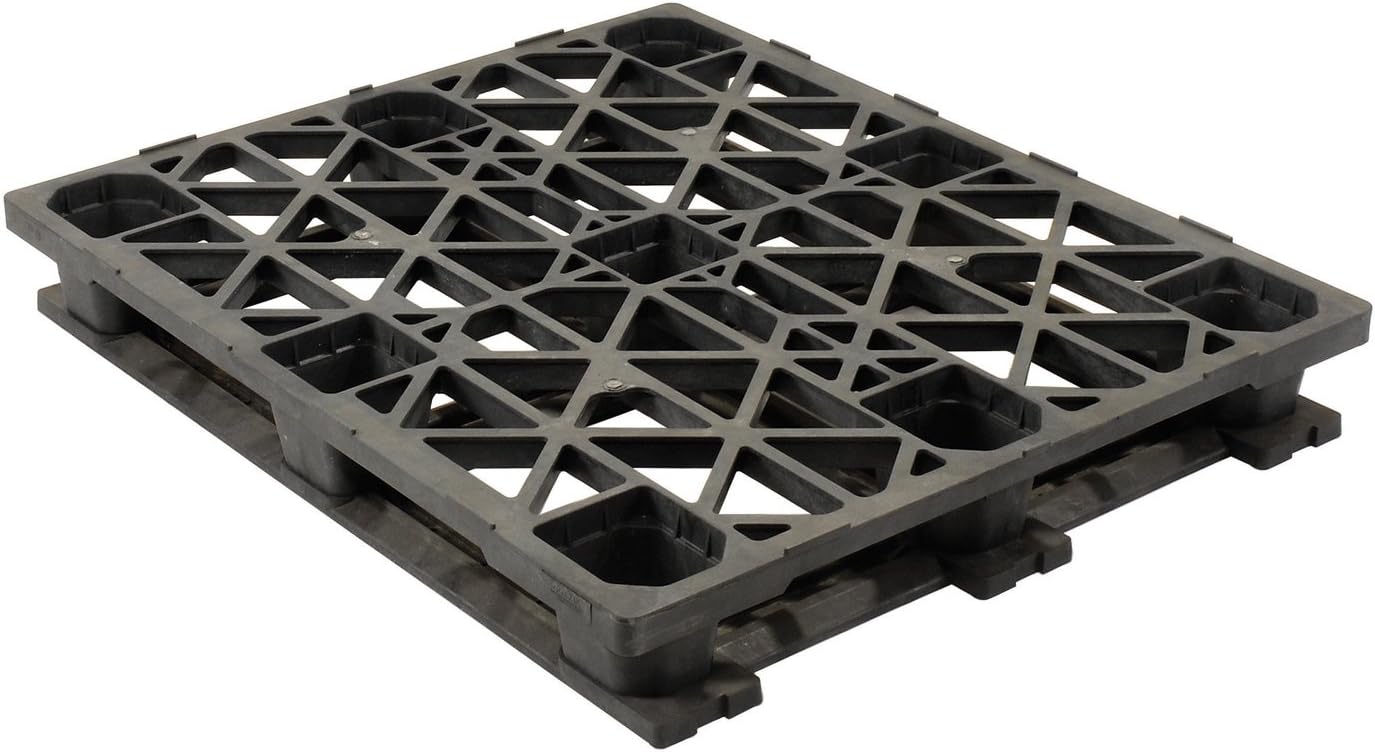 Plastic Double Deck Pallet 48" x 40" Capacity 3000 Lbs - Lot of 5