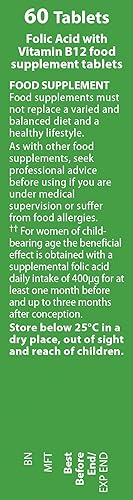 Miniatura 2 de Vitabiotics Ultra ácido fólico 400ug con Vitamina B12 60tabletas