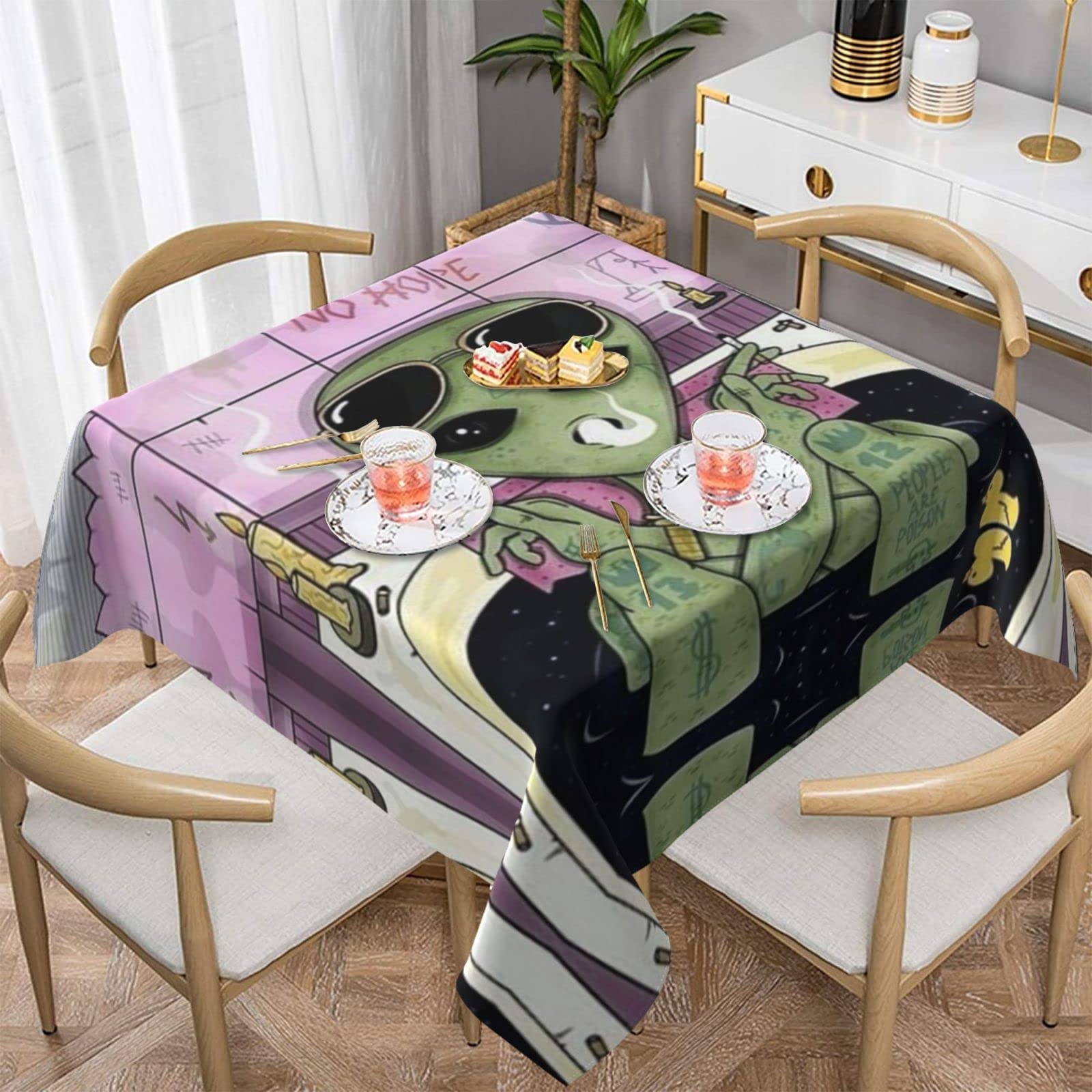 Lawenp LawenpSquare Wrinkle-Free Table Cloth Cover Table Decorative for Wedding Dinning Party Banquet Tabletop