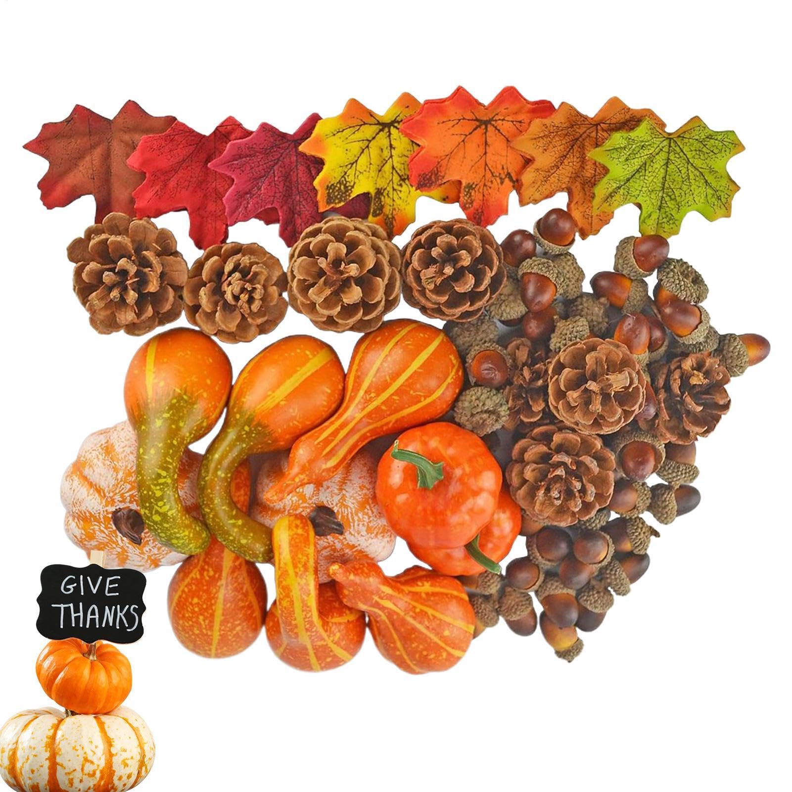 Décoration Récolte d'Automne et Thanksgiving | Set de 166 à 180 Pièces pour Entrée et Vitrine