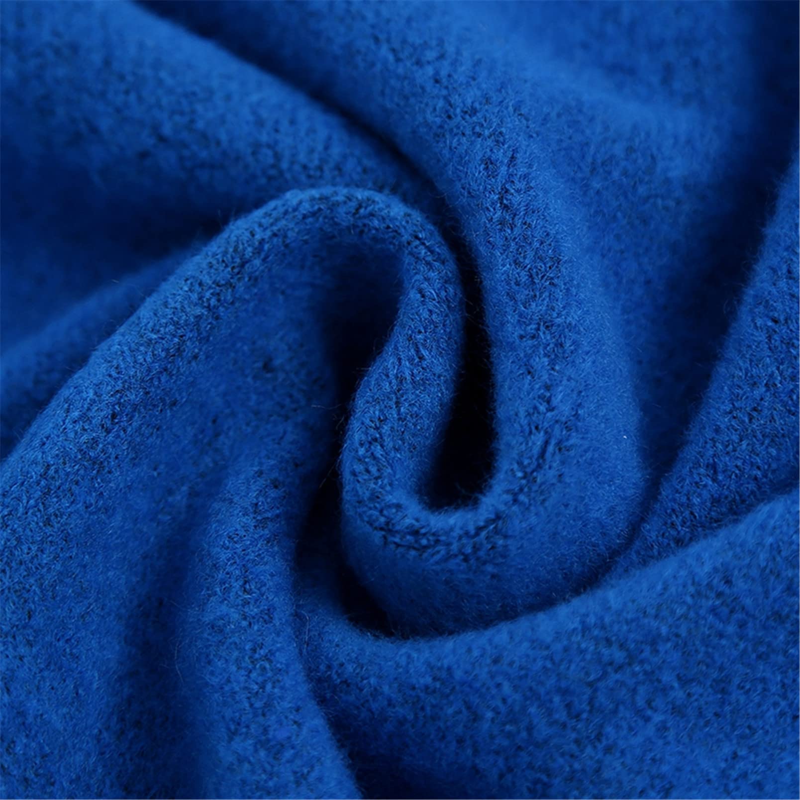 Maglione a collo alto blu da donna vintage oversize maglione a maglia