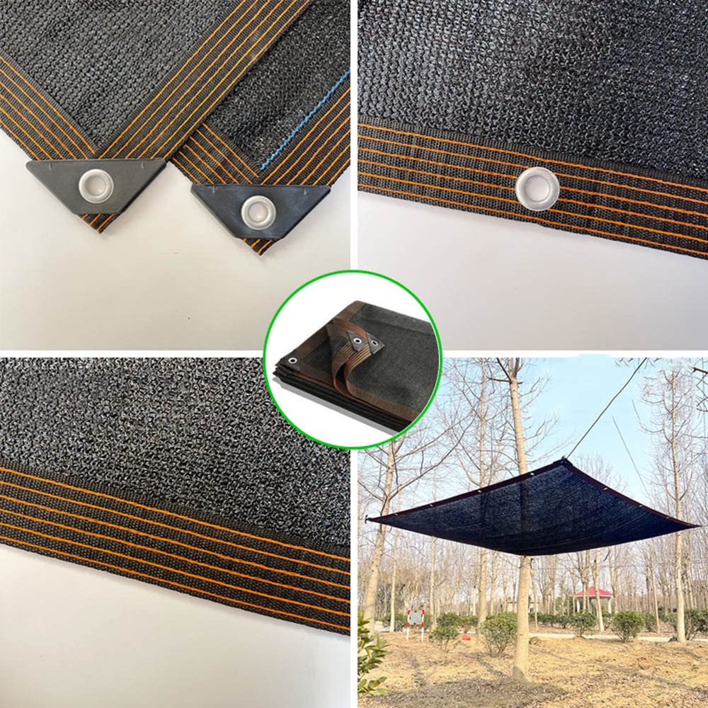 Sonnensegel, 90 % UV-Schutz, 4 x 9 m, Outdoor-Baldachin für Balkon, Garten, Terrasse, multifunktionaler Sonnenschutz (Farbe: Schwarz)