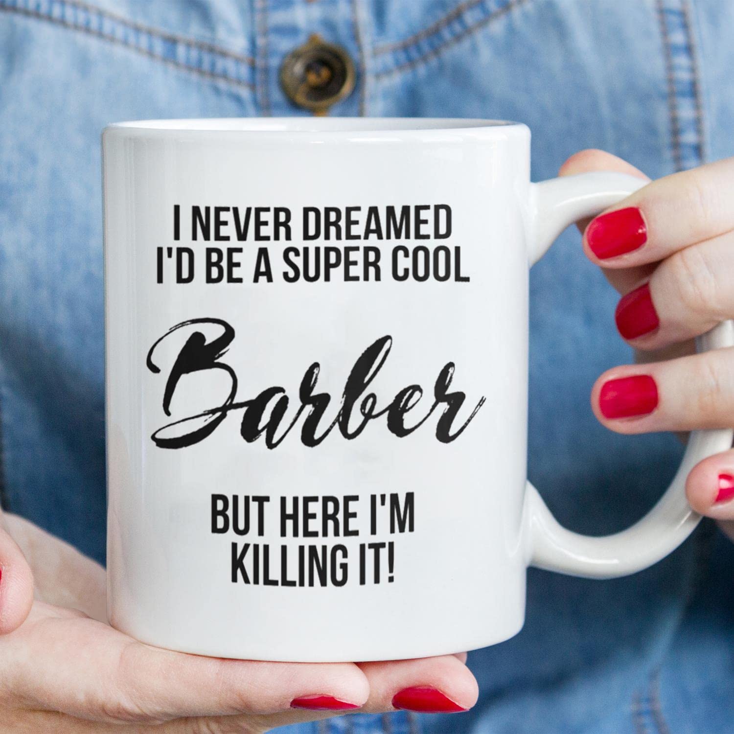 Emost Barber Mug, Barber Gift, Gift for Barber, Barber, Barber Birthday Gift, Funny Barber Gift, Barber Present, for Barber, Ceramic Mug 11oz