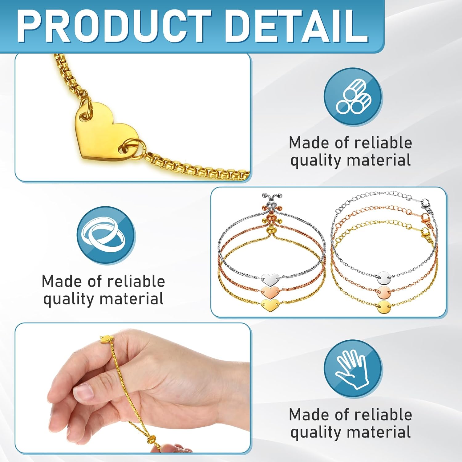 Otuuz 60 Pcs Metal Laser Engraving Materials Jewelry Bulk Making Engraving Accessories Set Thanksgiving Christmas Gift for Crafting Laser Engravers Stainless Steel Necklace Pendant Bracelet Ring Card