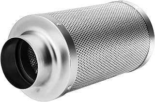 SunStream 6 Inch Air Carbon Filter with Australian Virgin Charcoal Pre-Filter Included, Odor Control for Inline Fan and Grow Tent Ventilation