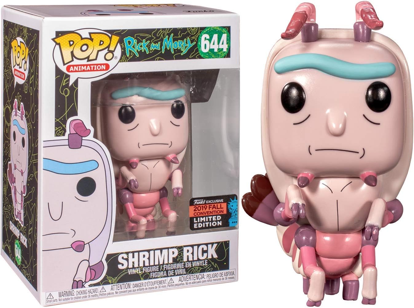Pop Animation: Rick & Morty Shrimp Rick Nycc Exc, Action Figure 43379, Multi-Colour, 3.75 Inches